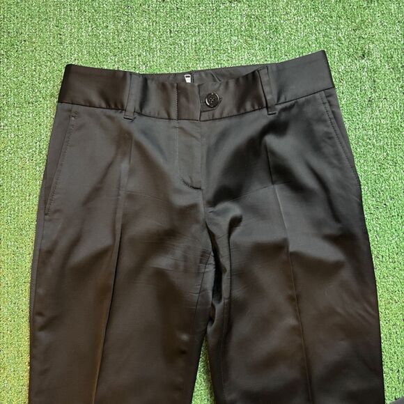 Dolce & Gabbana Women's Black Straight Leg Silk Trouser Pants SZ 38 XS Authentic - Picture 6 of 8